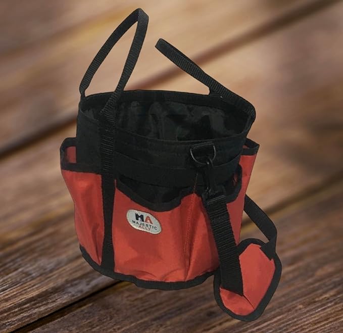 Majestic Ally horse Grooming Organizer Tote Bag (Red)