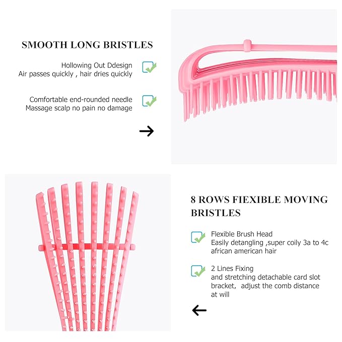 URTHEONE Detangling Brush for Black Natural Hair, 3A-4C Curly Afro Brush