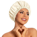 Edoneery Reusable Shower Caps for Women, Waterproof Long Hair Bonnet
