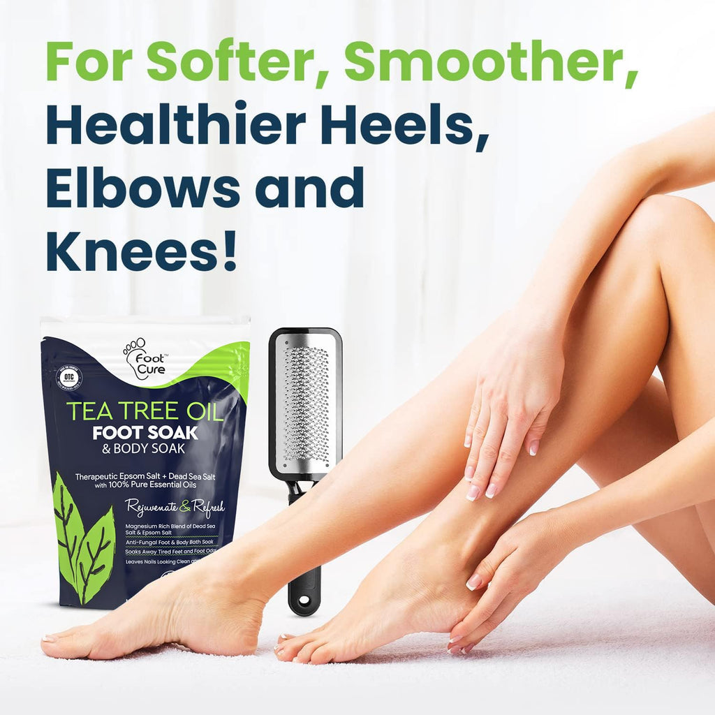 Foot Callus Remover Pedicure Set – Epsom Salt Foot Soak & Callus Remover Gel, Antifungal Cream and Feet Exfoliator for Dead Skin, Pedicure Tools for Feet at Home, Made in USA (4 Piece)