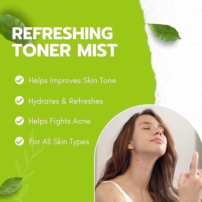 Hebepe Green Tea Matcha Facial Toner Mist, Lemon Soothing Care, 120ml