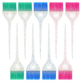 Classicseali 9pcs Color Brushes for Hair Stylist Hair Color Brushes with Glitter Handles, 8.5 X 2.2 In Hairs Dye Brush for Highlighting, Tint and Coloring Hairs Section, Salon Use Home DIY, 3 Colors