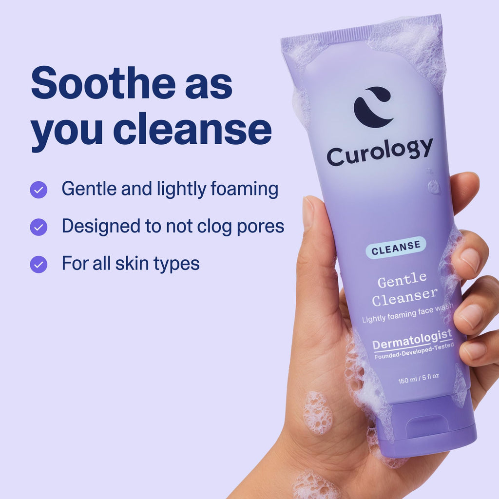 Curology Gentle Face Wash for Sensitive Skin, Hydrating Foaming Cleanser