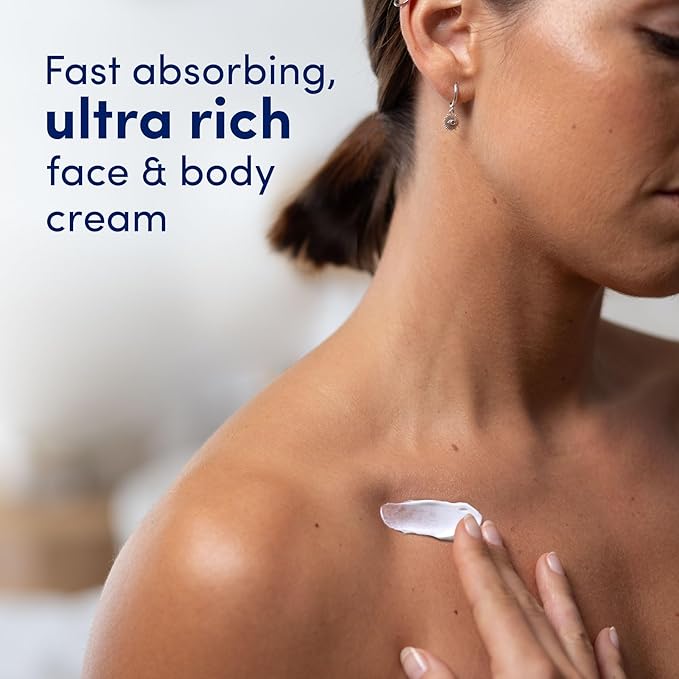 Dove Nourishing Body Care, Face, Hand, and Body Rich Nourishment Cream for Extra Dry Skin with 48-Hour Moisturization, 4-Pack, 2.53 Oz Each Jar