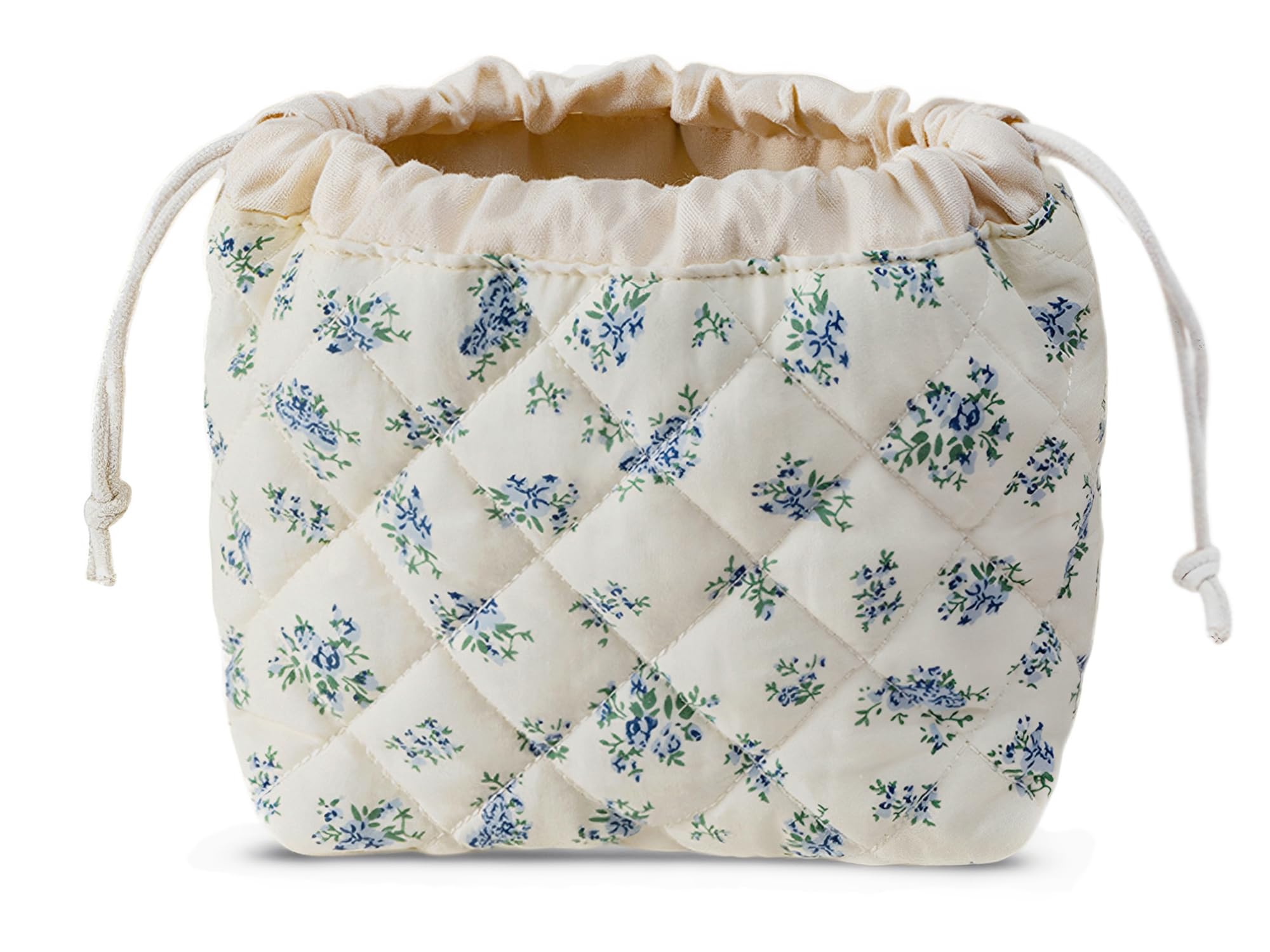 HAPPYHEIDI Large Makeup Bag Travel Cosmetic Pouch, Green Gingham