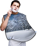 Yellow Flowers Butterflies Print Beard Bib Shaving Apron, Beard Hair Trimming Cape Gift For Dad