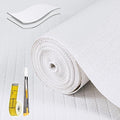 Shelf Liners for Kitchen Cabinets 12in x 39.37FT Non Adhesive Drawer Liner Pure White Thickened Shelf Liner Strong Non-Slip Easy to Clean for Tool Box Refrigerator with Knife and Tape Measure