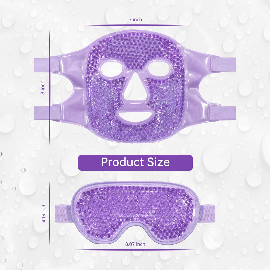 ZNÖCUETÖD Cooling Mask Ice Pack for Face Eye, Hot Cold Compress for Face