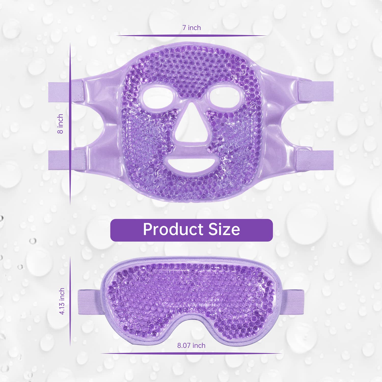 ZNÖCUETÖD Cooling Mask Ice Pack for Face Eye, Hot Cold Compress for Face