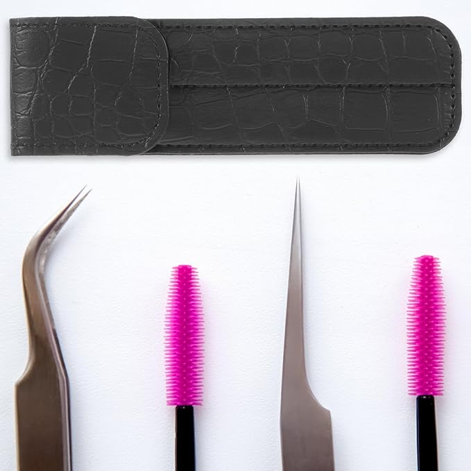 FRCOLOR lash cluster nail art tools leather travel nail tools for tweezer case magnetic tweezer case for eyelash extensions eyelash magnetic