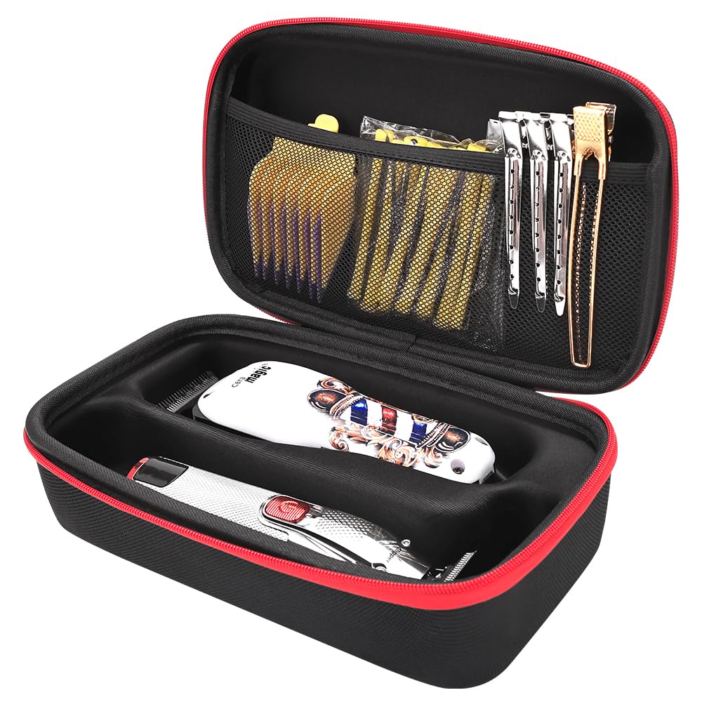 Barber Tool Bag,Case Compatible with Hair Clipper Barber, Clipper Bag for Barbers,Travel Storage Organizer for Comb Cutting Guide, Clipper Blade Oil, Cleaning Brush and Other Grooming Kit (Small)