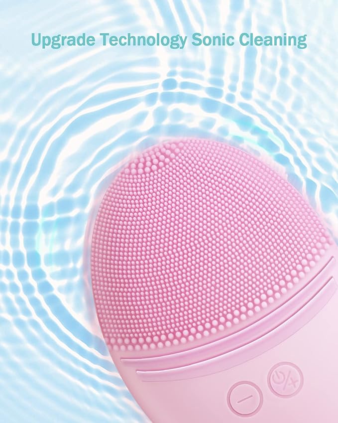 EZBASICS Facial Steamer Bundled with Facial Cleansing Brush Pink