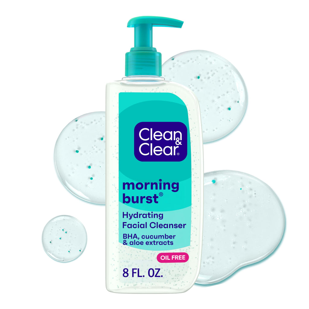 Clean & Clear Morning Burst Hydrating Facial Cleanser with BHA, 8 fl oz