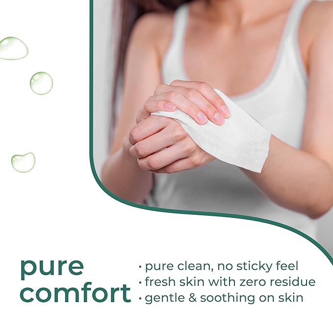 No-Rinse Body Wipes for Adults – XL Ultra Thick Bathing Wipes, Unscented with Aloe & Vitamin E, Hypoallergenic Full Body Washcloths for Women, Men & Elderly, Travel & Camping (50 Count)