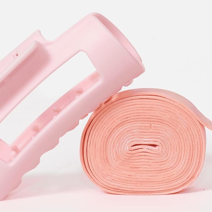 Mello Medium Hair Clip - Flexible Comfort Hair Claw for Women, Strong Hold for Thick & Thin Hair Styling, Durable Material, Matte Non-Slip Finish, Made in Korea, Patent Pending (Pink, Medium)