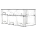 Vtopmart Clear Stackable Storage Drawers, 6 Pack Medium Organizer Set