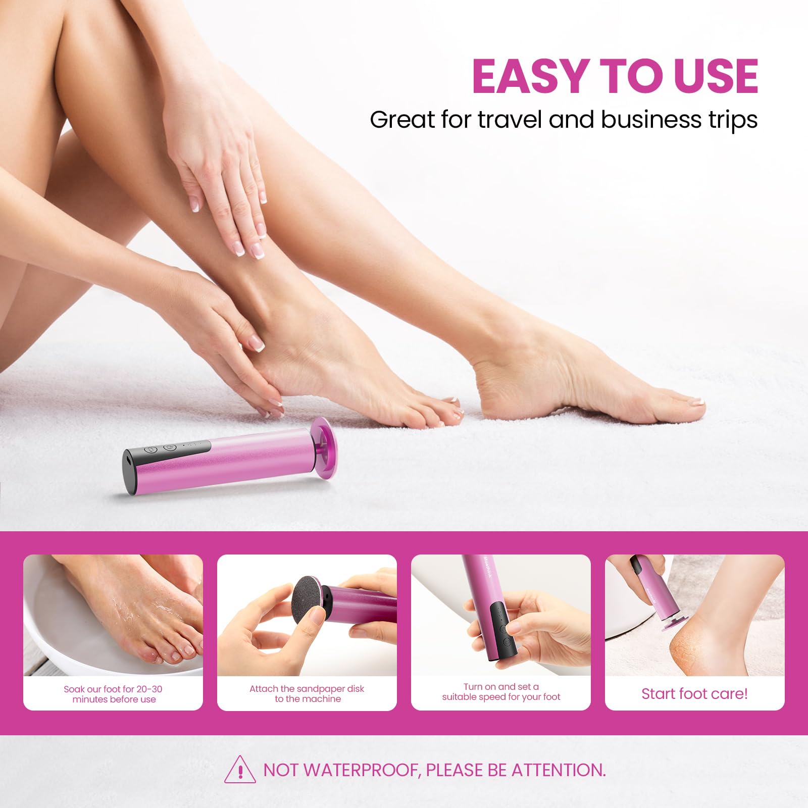 Electric Foot Callus Remover 6 Speed Adjustable for Women Mom Lover