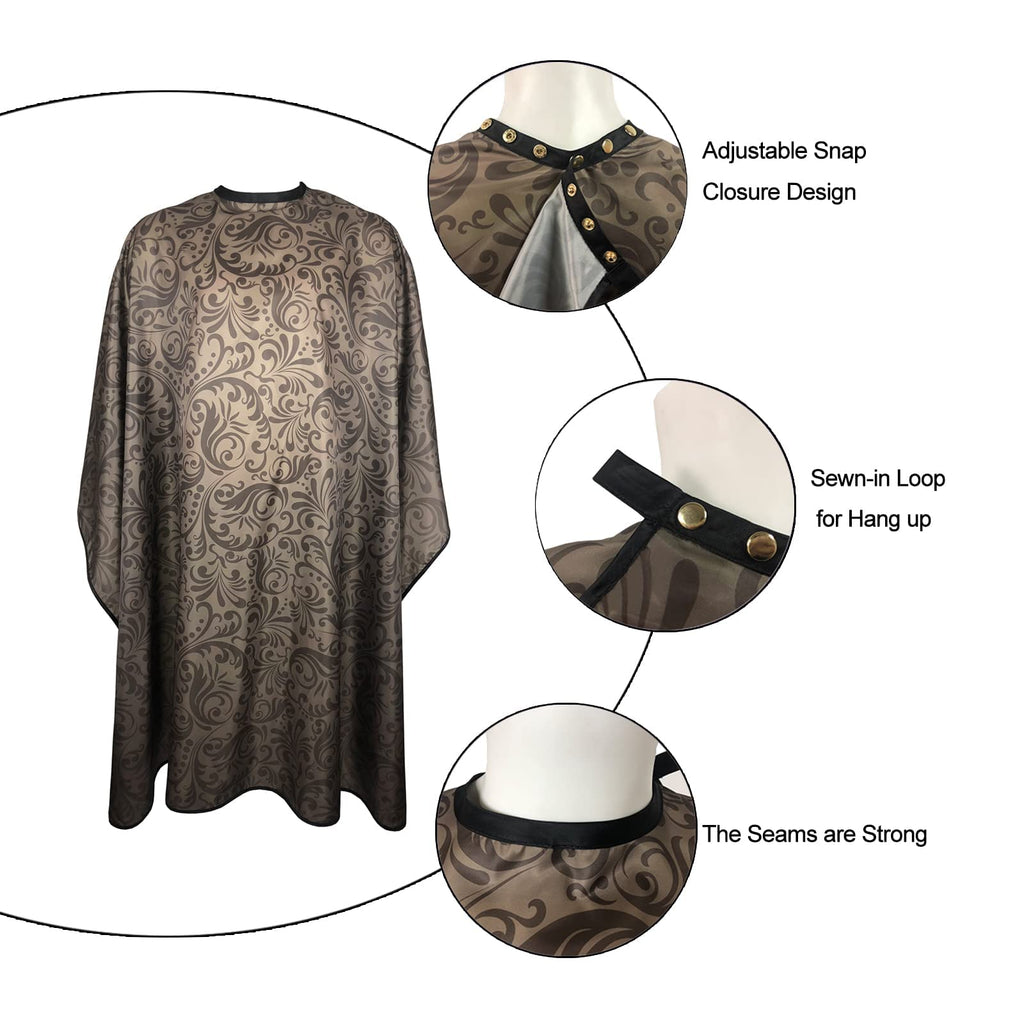 Professional Salon Cutting Cape with Snap Closures - Large Waterproof Hairdressing Cape Gown Apron for Hairstylist - 63' 56' (CLASSICAL PATTERN)