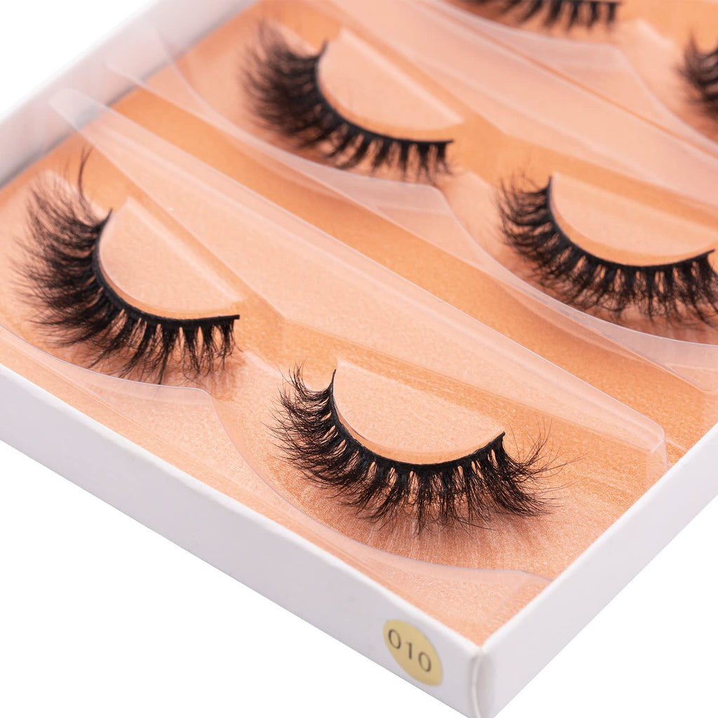 DYSILK Cat Eye Lashes False Eyelashes - Mink Lashes 5 Pairs 6D Lash Extension Kit Fluffy Lashes Fake Eyelashes Natural False Lashes Reusable Mink Lashes | Cat-Eye 8-15mm
