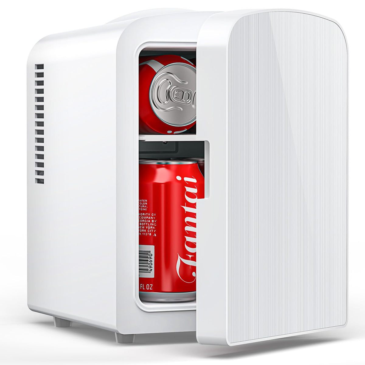 Electactic 4L/6 Cans Mini Fridge for Bedroom, Dorm, Makeup, White