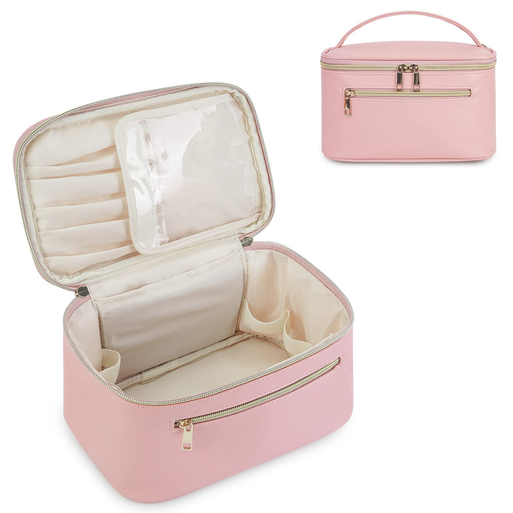 Wandering Nature Makeup Bag, Women Travel Make Up Vanity Case with Handle