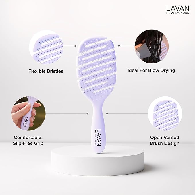 Flex Detangling Hair Brush (Purple)