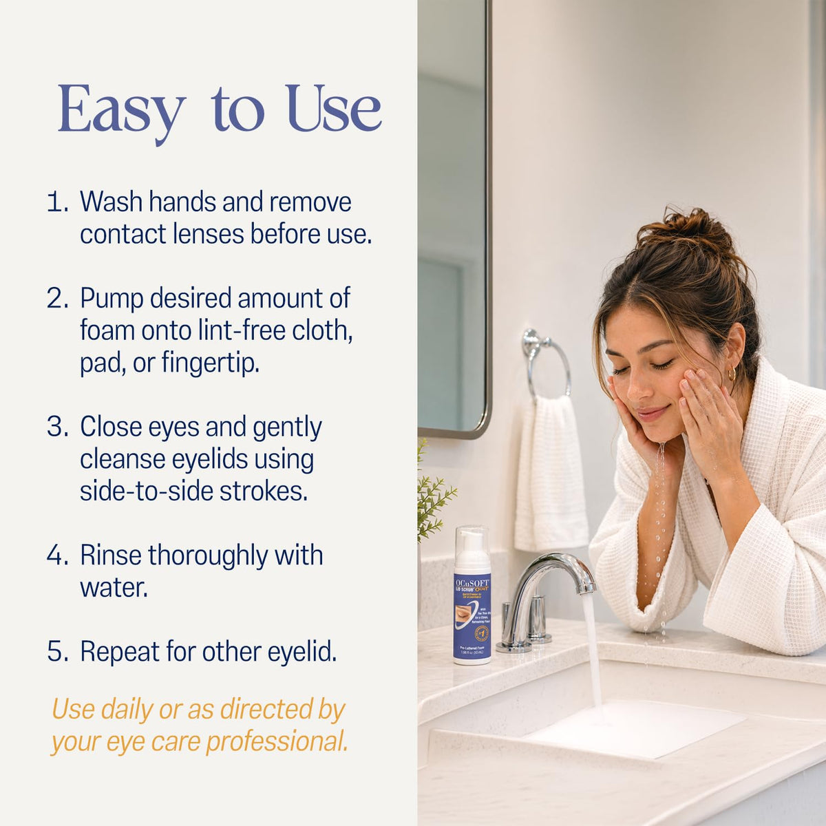 OCuSOFT Lid Scrub Oust Foaming Eyelid Cleanser – 50 mL Foam Pump