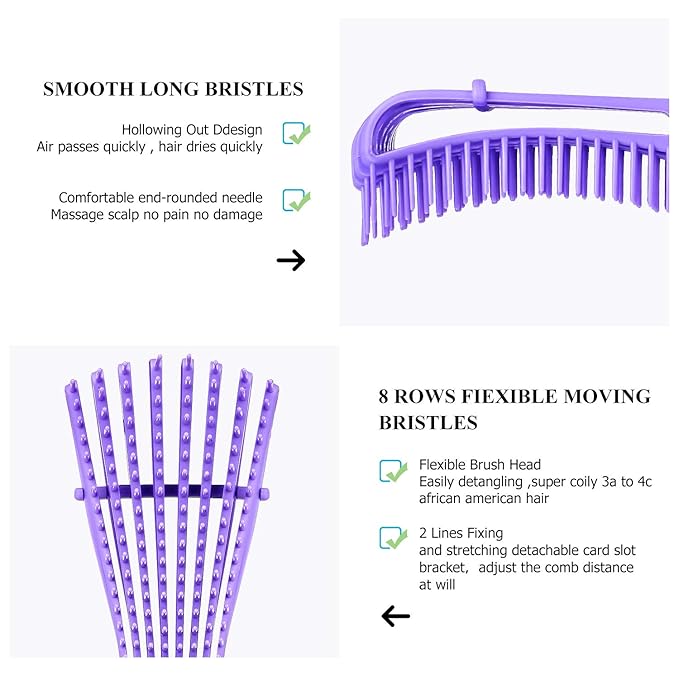 URTHEONE Detangling Brush for Black Natural Hair, 3A-4C Curly Afro Brush