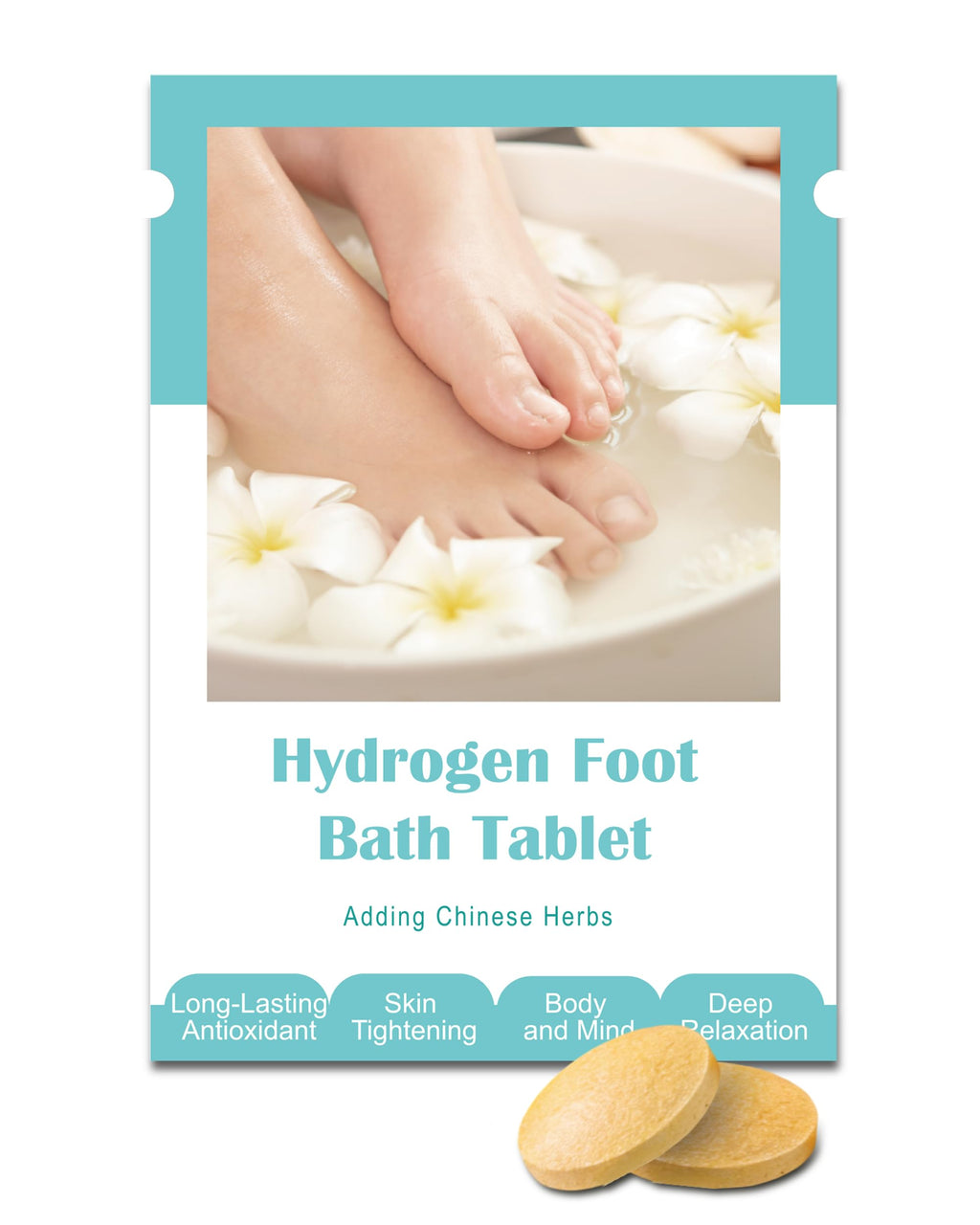 H2RICH Hydrogen Foot Soak Effervescent Tablets 6 Pack | Ginger & Mugwort Herb Foot Bath, Relaxing Spa Pedicure Care | Improves Circulation, Soothes Tired Feet, Softens Calluses, Controls Odor