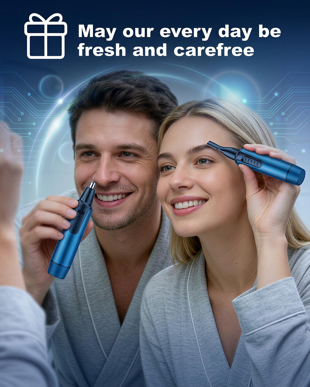 AREYZIN Nose Hair Trimmer for Men,2026 Professional 3 in 1 Painless RechargeableEar and Nose Trimmer,IPX7 Waterproof Eyebrow Facial Hair Trimmer Body Grooming Kit Dual EdgeBlades