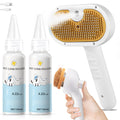 Pet Steam Brush for Dog & Cat Includes Waterless 2*Shampoo