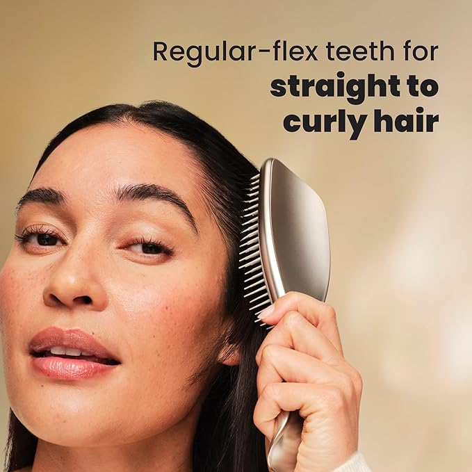 Tangle Teezer Chrome Ultimate Detangler Brush, Straight to Curly, Champagne