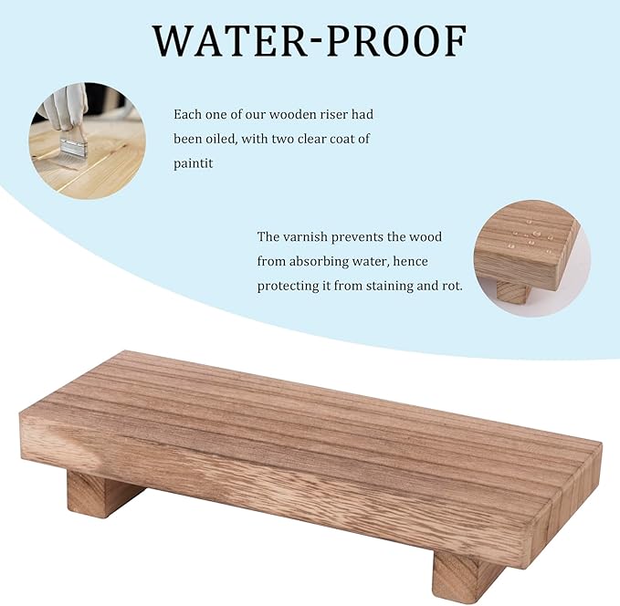 Wood Bathroom Tray Farmhouse Decor Kitchen Soap Holder, 8.7"x3.6" Brown