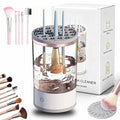 Cosmetic Brush Cleaner, 2026 New Electric Makeup Brush Cleaner Machine, Makeup Sponge Cleaner Machine with Dual Power Options for Deep Cleaning All Types of Makeup Brushes (White, Plug-in)