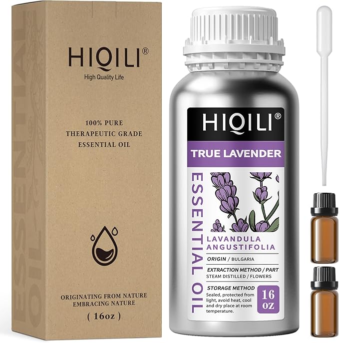 HIQILI Lavender Essential Oil for Aromatherapy, Candle & Soap Making