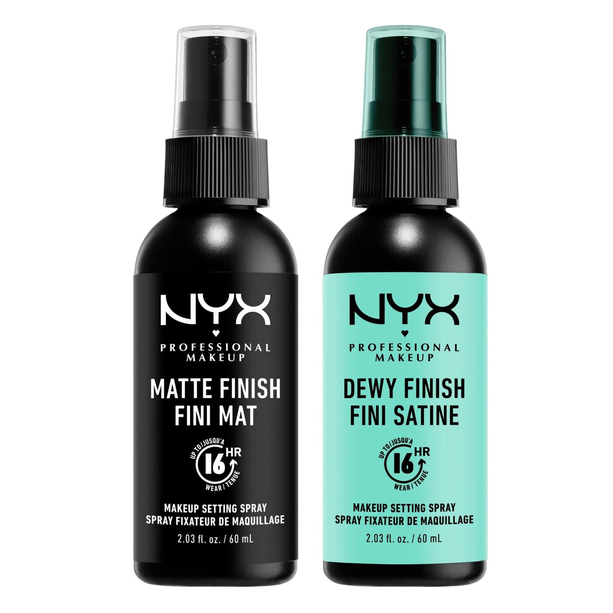 NYX PROFESSIONAL MAKEUP Makeup Setting Spray Duo Holiday Gift Set - Matte Finish, Long-Lasting Face Mist for up to 16HR Wear, Vegan Formula (Full Size Duo)