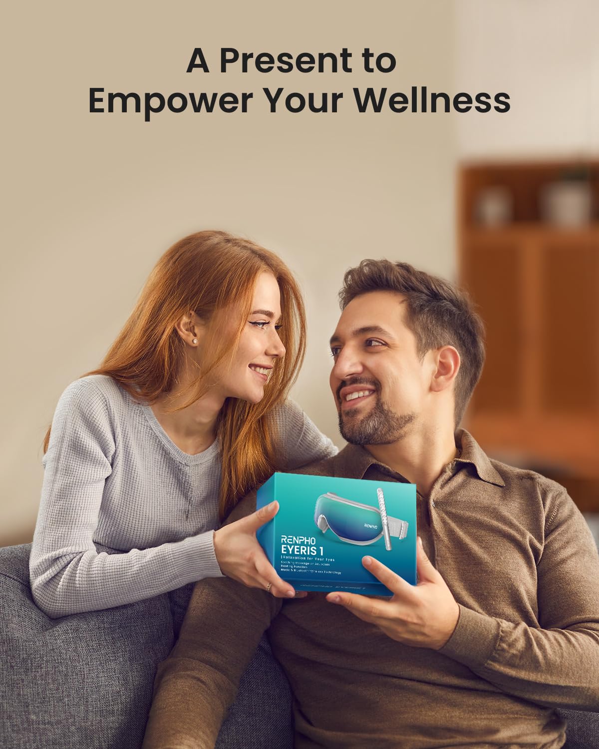 RENPHO Eye Massager with Heat, FSA Eligible HSA,Gifts for Men,Women,Eyeris 1 Eye Massager with Remote, Sleep Mask for Relieves Head Tension, Soothe & Refresh, Enhance Rest, Blue
