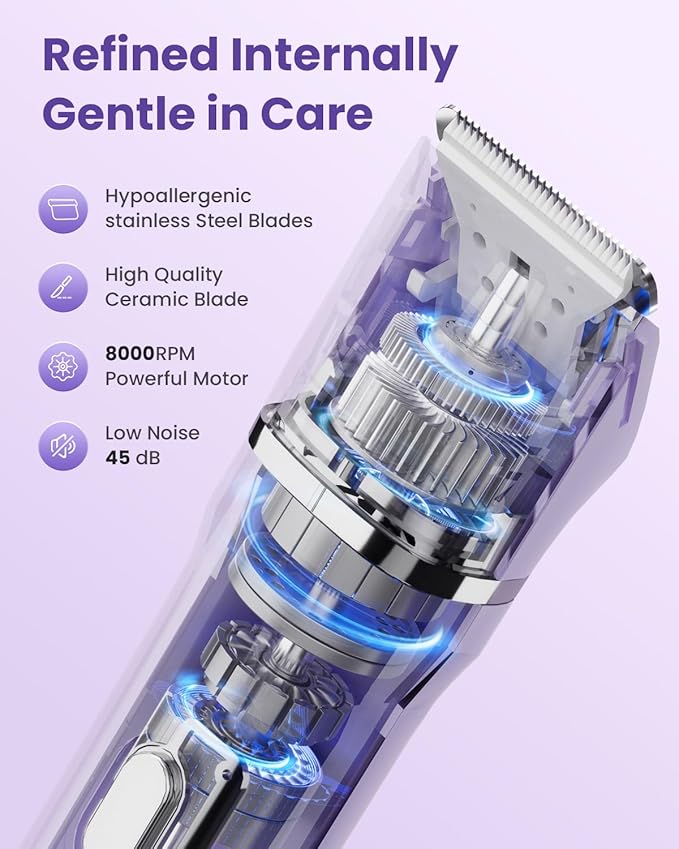 Bikini Trimmer for Women,5 in 1 Waterproof Electric Razors for Women Pubic Facial Nose Body Leg Hair Removal, Anniversary Birthday Christmas gifts for women self care, Stocking Stuffers for Teen Girls
