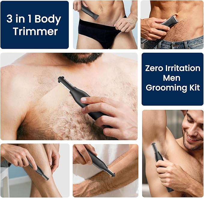 Manscape Mens Body Hair Trimmer Pubic, Groin & Ball Electric Shaver kit