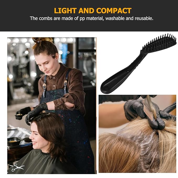 LALAFINA Hair Dye Brush Set with Comb 6 Pcs Salon Hair Coloring Tools for Precise Application and Diy Tinting at Home or Professional Use
