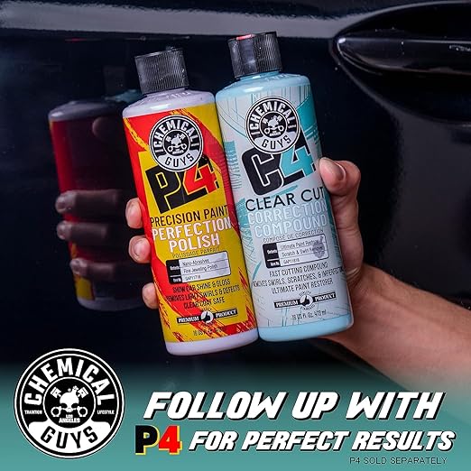 Chemical Guys, C4 Clear Cut Correction Compound for Paint Defects, 16 oz