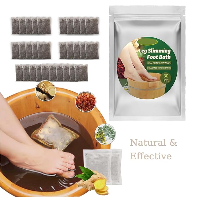 30Pcs Foot Soak Foot Bath Bag Spa Relaxation for Muscle Natural Mugwort Herb Bath Soak to Remove Leg Slimming Bath Bag Foot Care