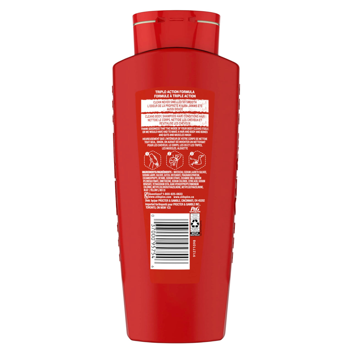 Old Spice Hair & Body Wash for Men, Long-Lasting Scent, 24 fl oz
