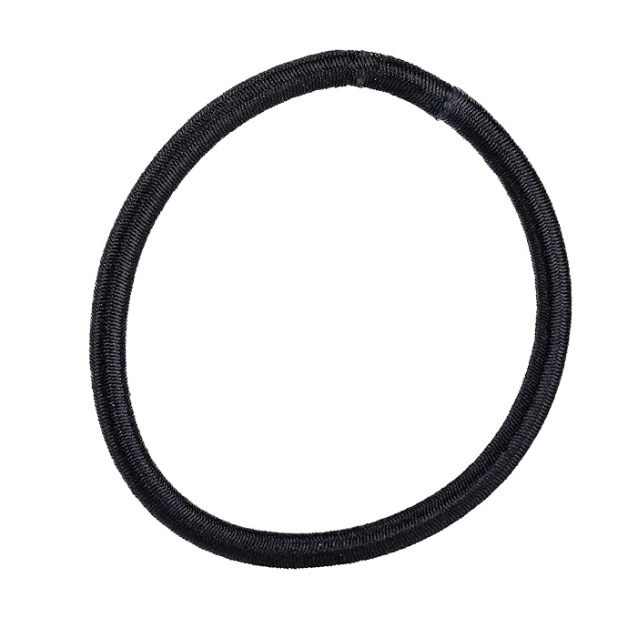 Amazon Basics No Damage Elastic Hair Ties, Ponytail Holders for All Hair Types, Snag-Free, Strong Hold, Black 4 MM, 32 Count