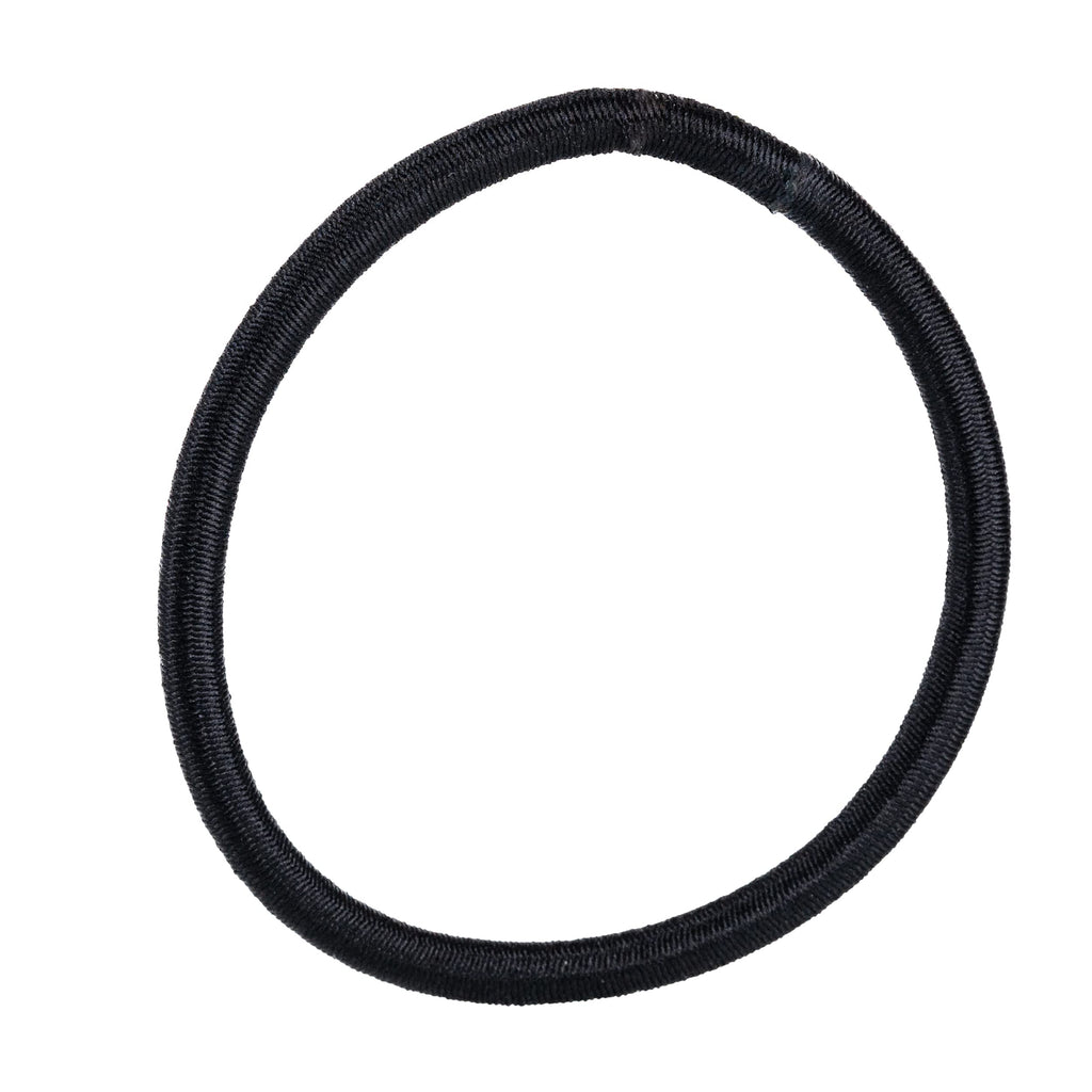 Amazon Basics No Damage Elastic Hair Ties, Ponytail Holders for All Hair Types, Snag-Free, Strong Hold, Black 4 MM, 32 Count