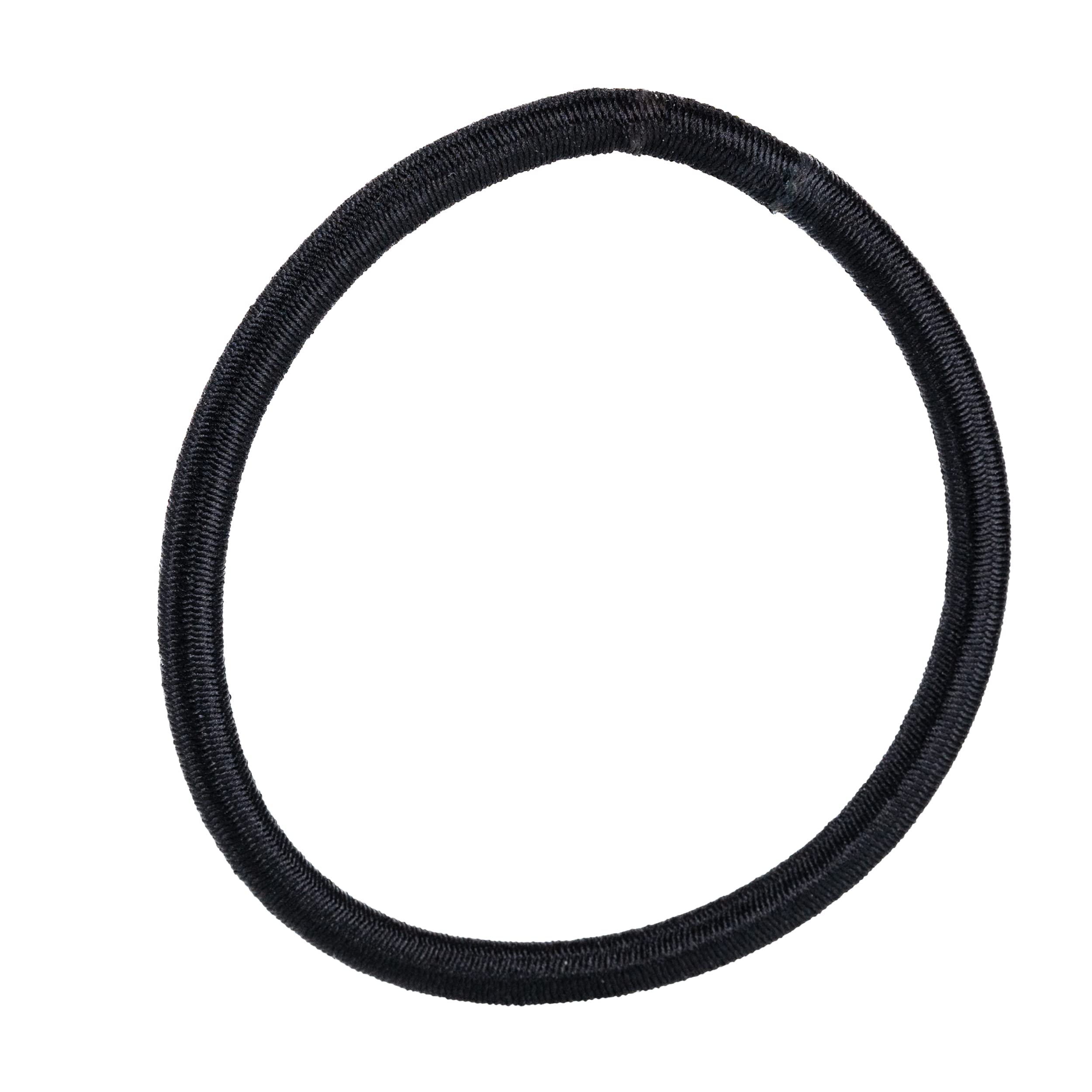Amazon Basics No Damage Elastic Hair Ties, Ponytail Holders for All Hair Types, Snag-Free, Strong Hold, Black 4 MM, 32 Count