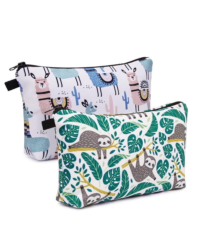 WANDF Small Makeup Bag for Purse, Small Cosmetic Bag for Women
