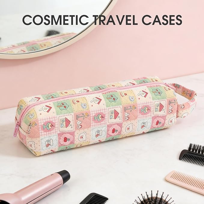 Quilted Hair Tools Travel Bag with Handle for Curling Irons Flat Irons