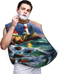 Loon Nature Bird Print Beard Bib Shaving Apron, Beard Hair Trimming Cape Gift For Dad