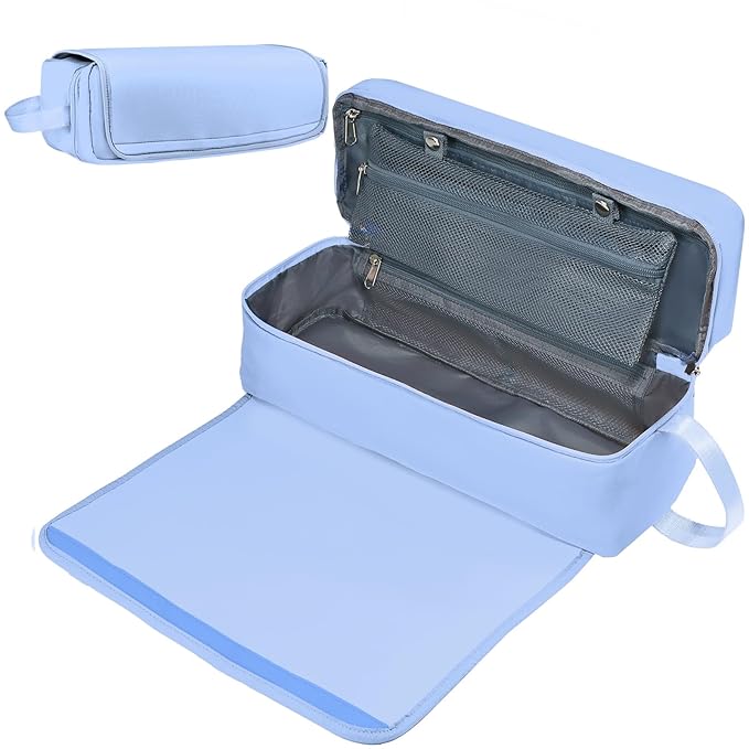 FAMOPLAY Hair Tools Travel Bag with Heat Resistant Mat Hair Styling Accessories Storage Case for Hair Dryer Flat Iron Straightener Curling Iron Haircare Accessories Travel Essentials for Women
